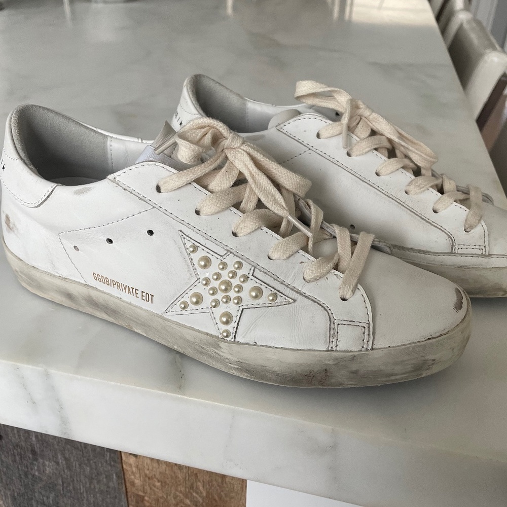 Golden goose sneakers pearl embellished size 37